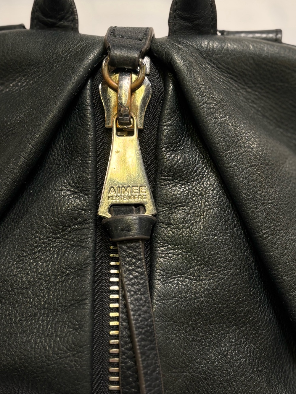 Aimee Kestenberg Tamitha Black Pebbled Leather Boho Classic Backpack Purse - Picture 5 of 15